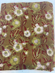 Beautiful Hand Block Printed Fabric, Cotton Fabric, Indian Fabric, fabric by yard, Block Printed Cotton womens clothing - Rohiyaan